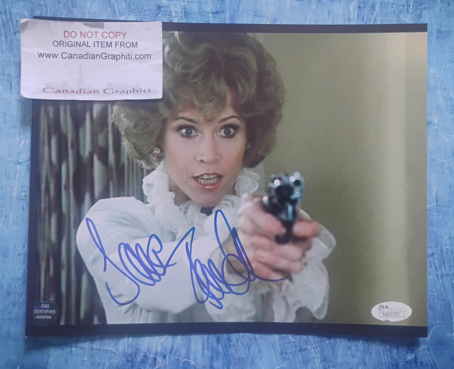 Jane Fonda Hand Signed Autograph 8x10 Photo JSA COA 9 To 5