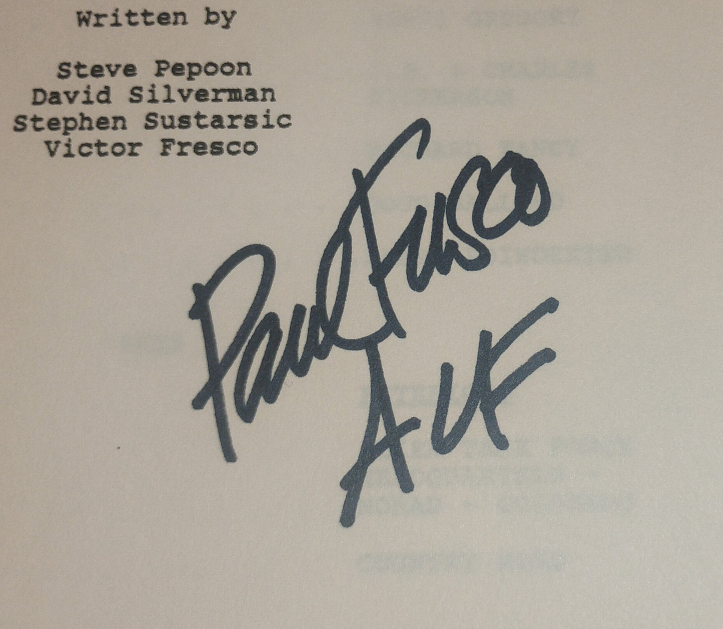 Alf 4x Cast Hand Signed Script COA Max Wright, Paul Fusco, Benji Gregory & Anne Schedeen