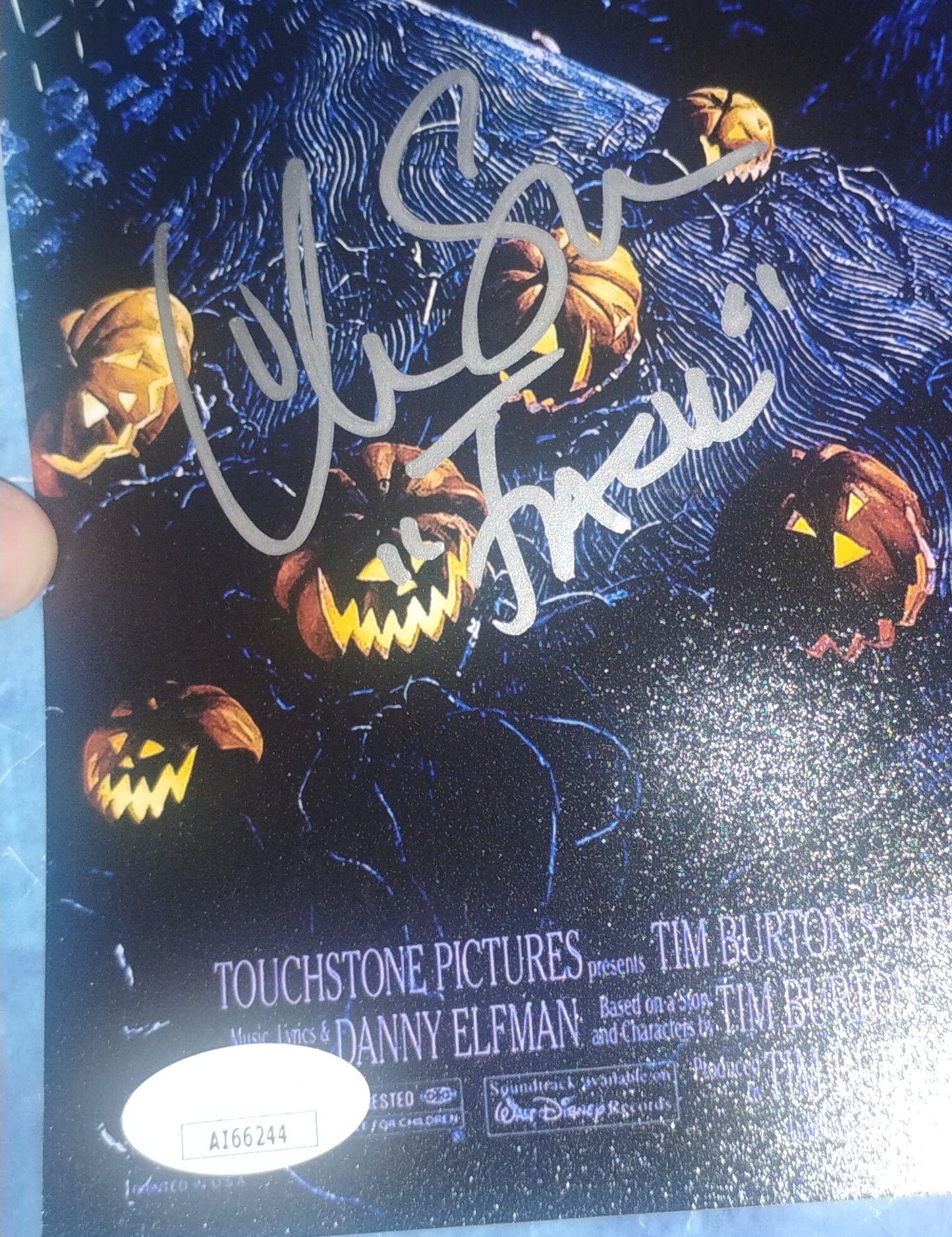 Nightmare Before Christmas Cast Hand Signed Autograph Photo JSA COA Catherine O'Hara, Ken Page & Chris Sarandon