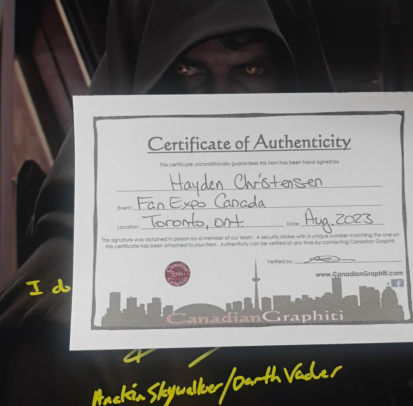 Hayden Christensen Hand Signed Autograph 11x14 Photo COA Star Wars