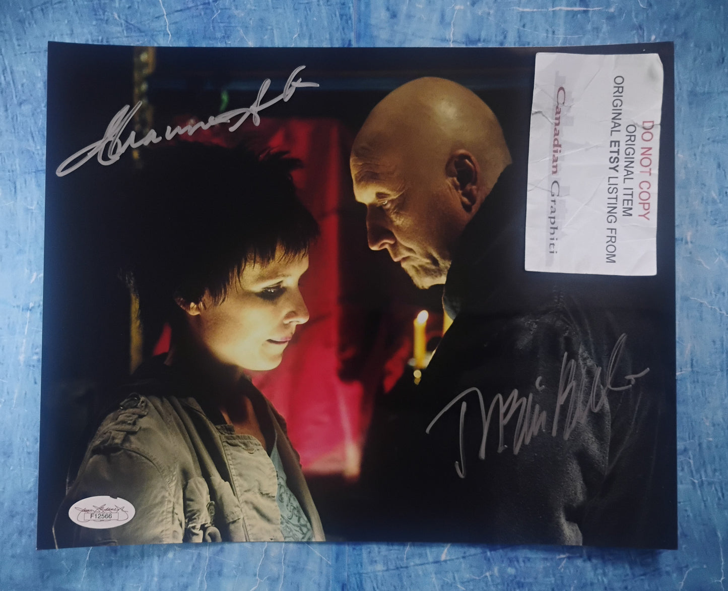 Tobin Bell & Shawnee Smith Hand Signed Autograph 8x10 Photo JSA COA Saw