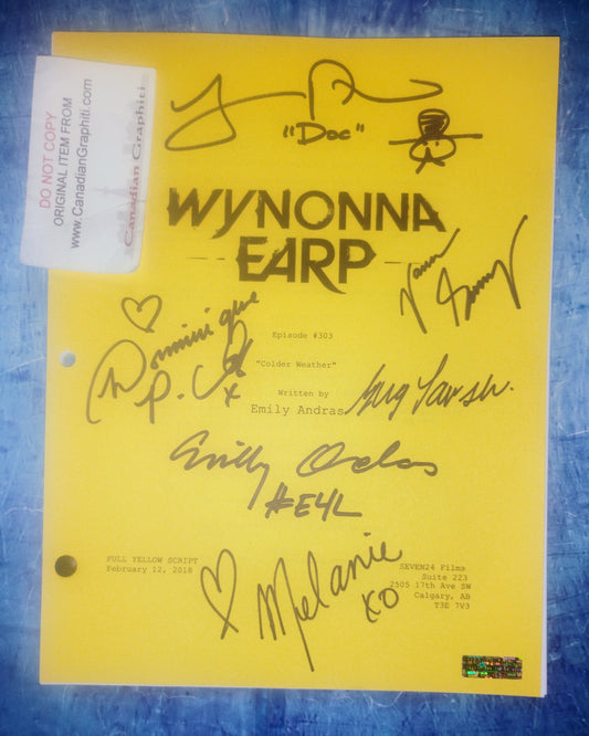Wynonna Earp 6x Cast Hand Signed Autograph Script COA