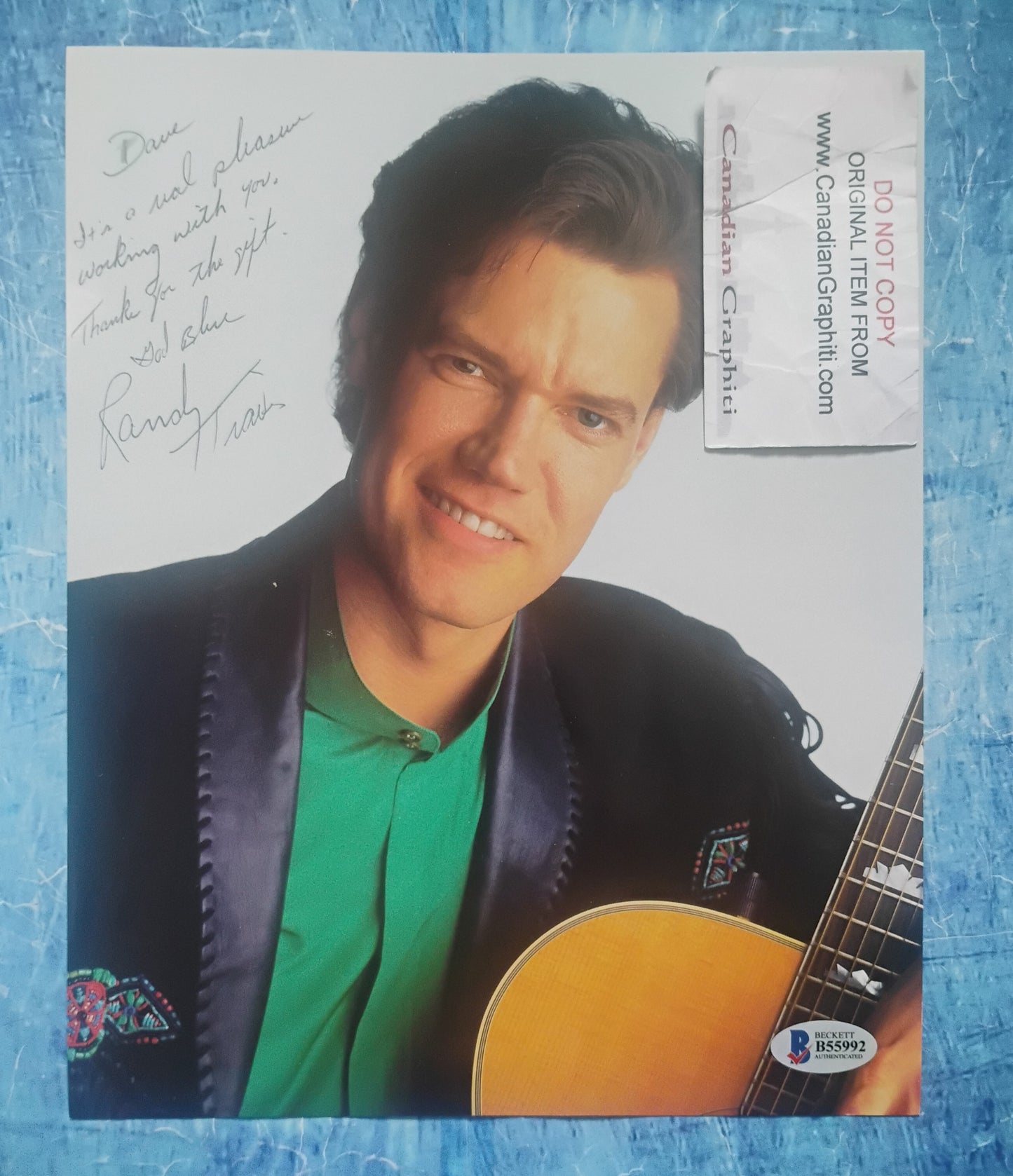 Randy Travis Hand Signed Autograph 8x10 Photo BAS COA