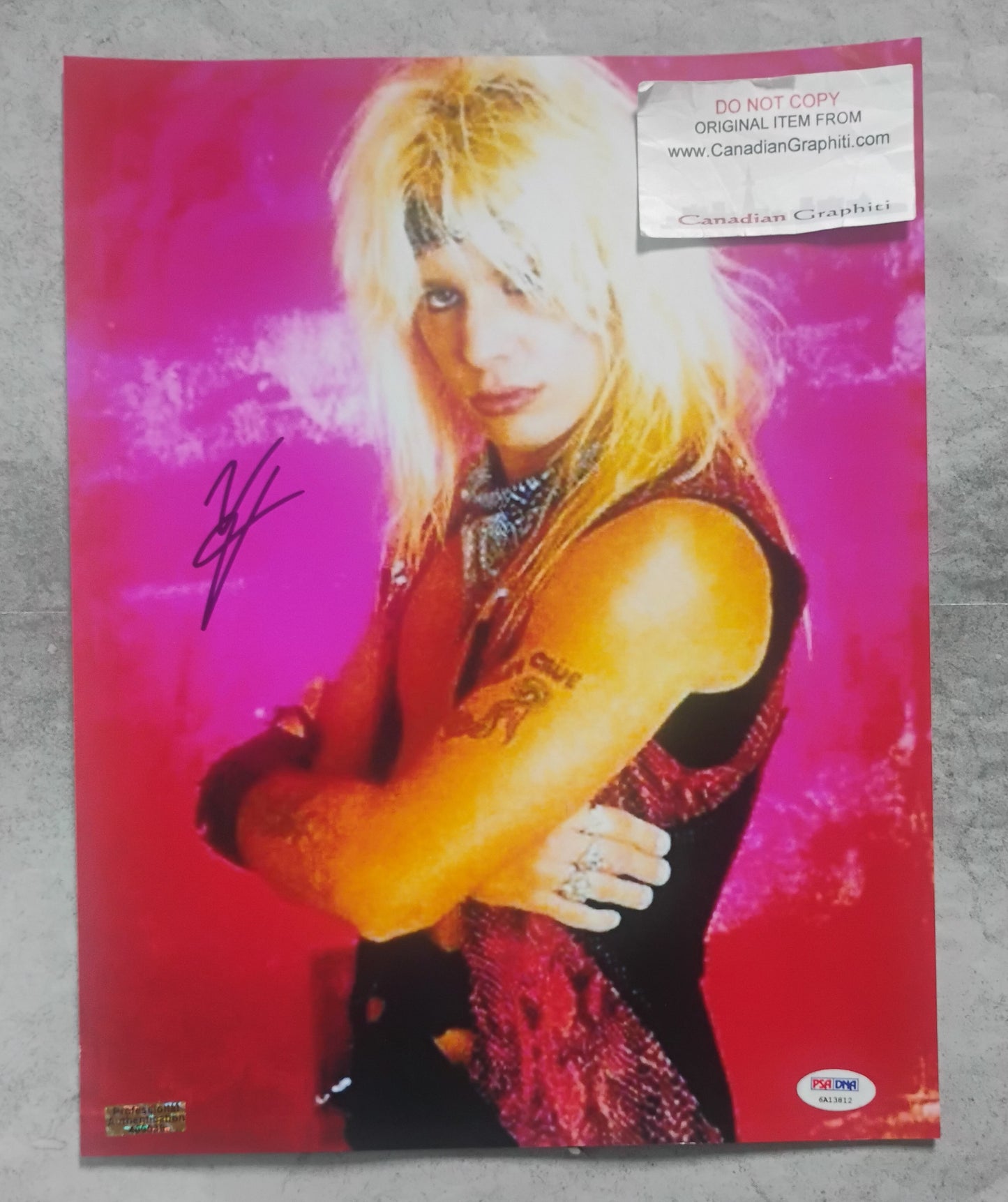 Vince Neil Hand Signed Autograph 11x14 Photo PSA COA Motley Crue