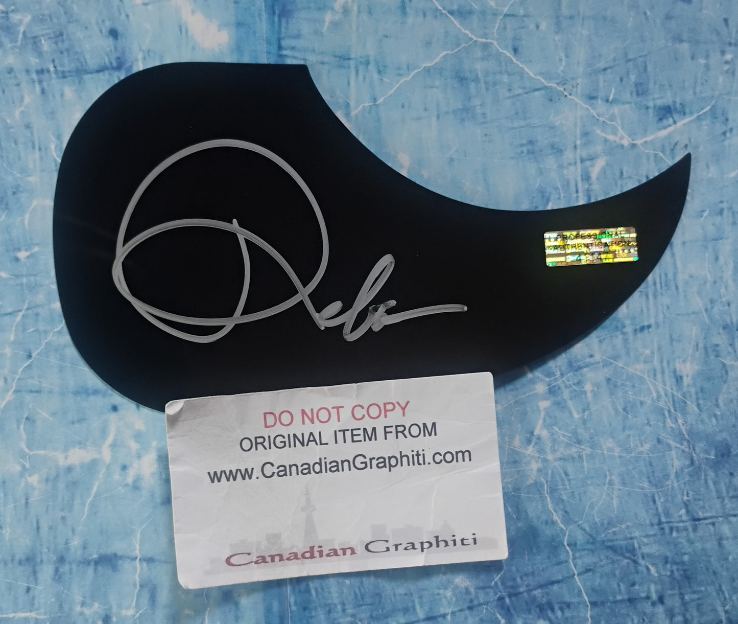 Reba McEntire Hand Signed Autograph Guitar Pick Guard COA