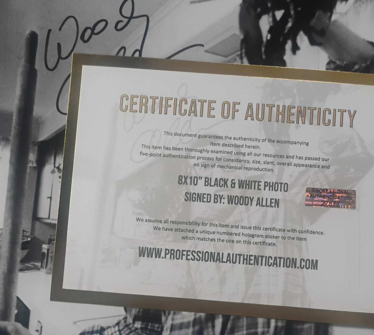 Woody Allen Hand Signed Autograph 8x10 Photo COA