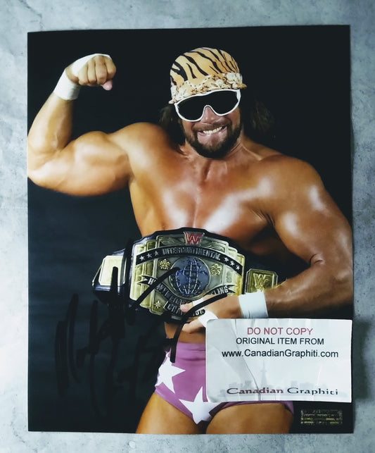 Macho Man Randy Savage Hand Signed Autograph 8x10 Photo COA