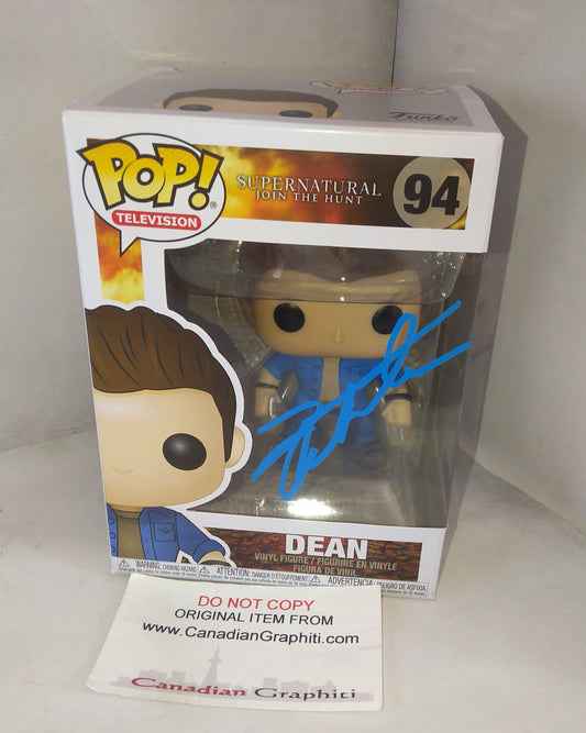 Jensen Ackles Hand Signed Autograph Supernatural Funko Pop COA + BAS