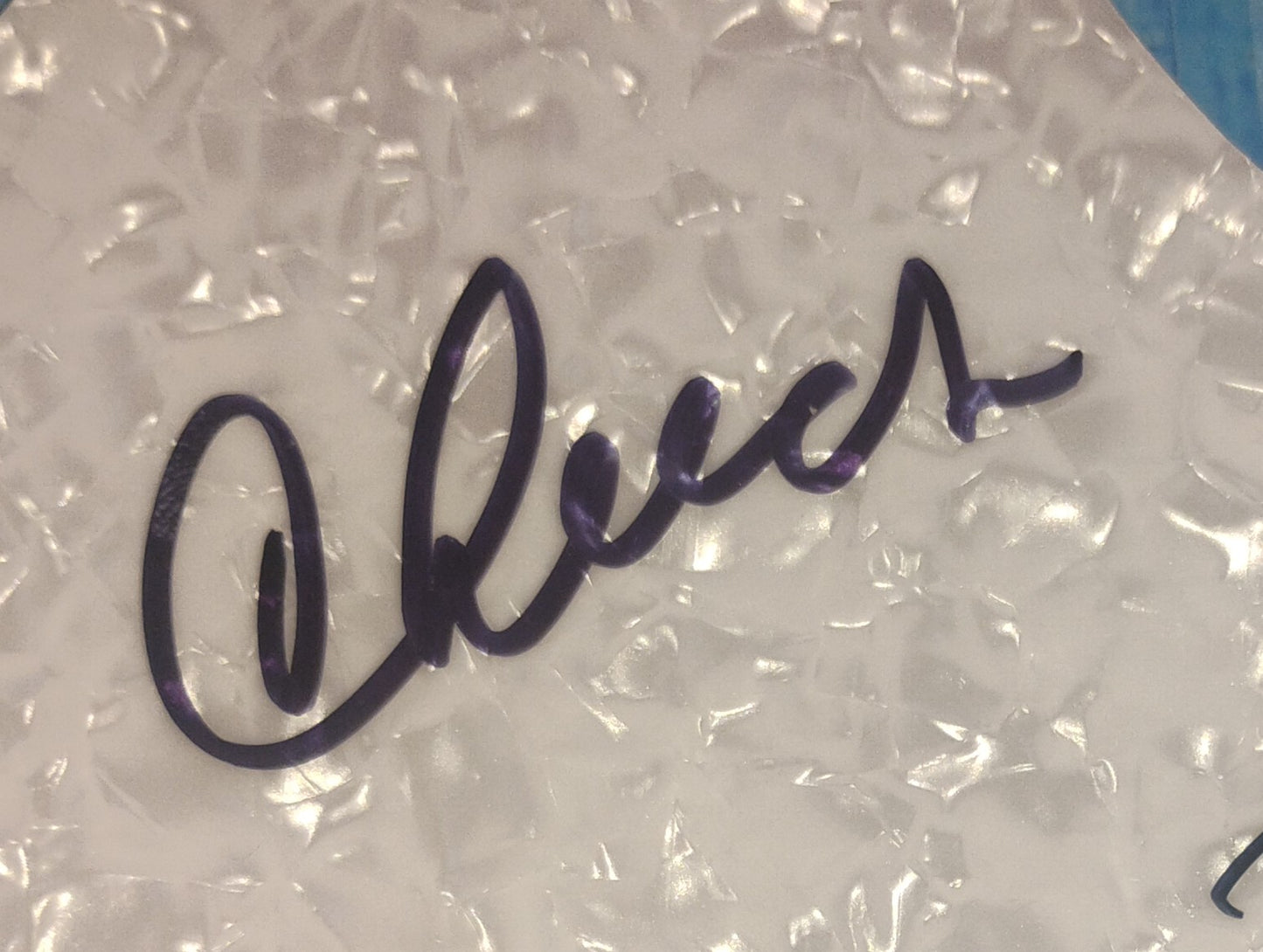 Cheech & Chong Hand Signed Autograph Guitar Pick Guard JSA COA