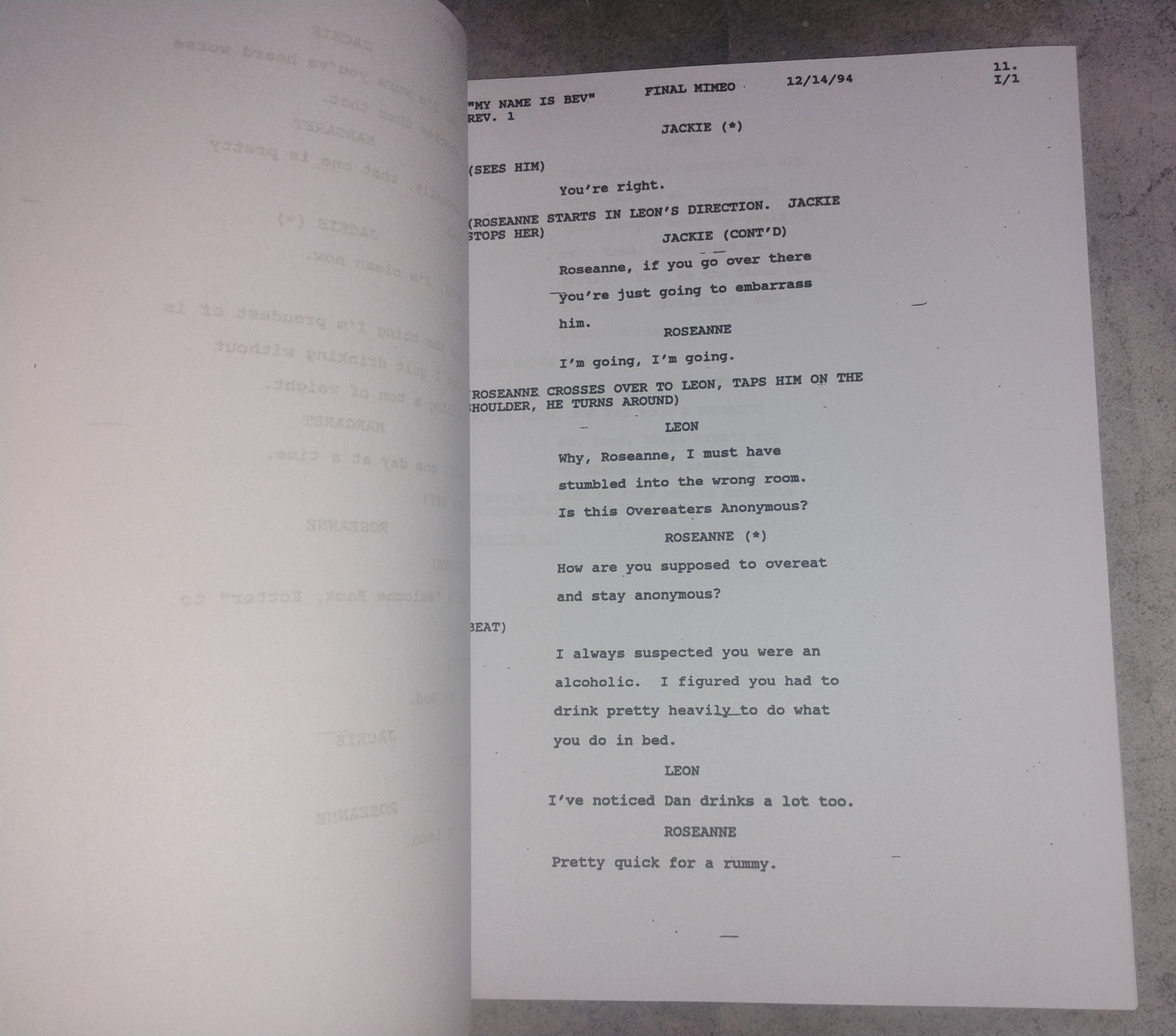 Estelle Parsons Hand Signed Autograph Roseanne Script COA