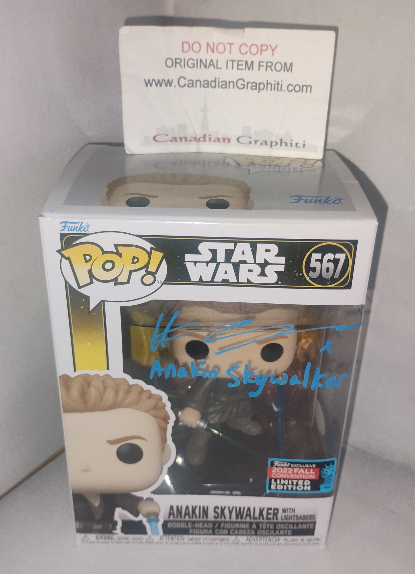 Hayden Christensen Hand Signed Autograph Funko Pop JSA COA Star Wars Anakin Skywalker