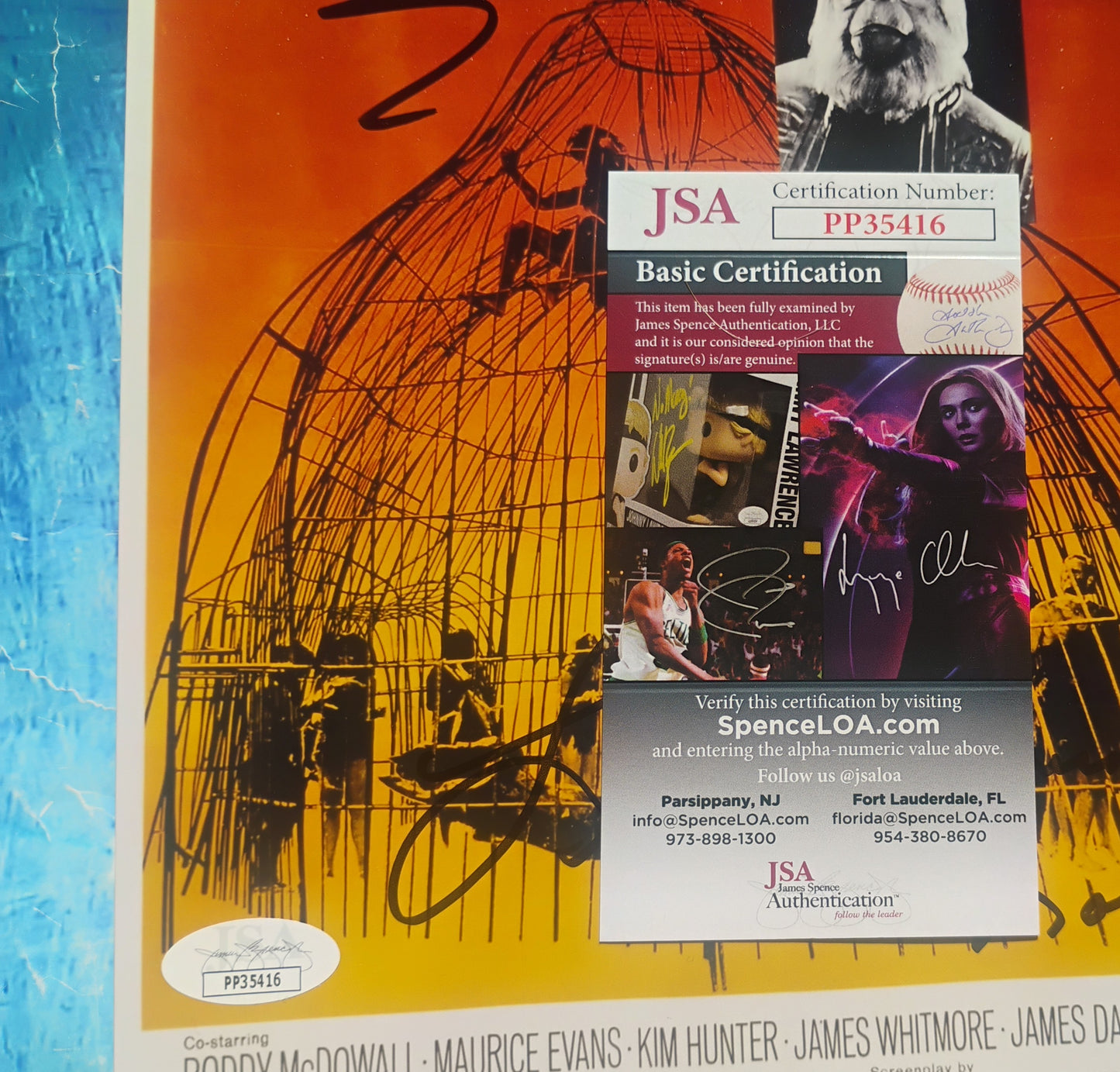 Linda Harrison & Lou Wagner Hand Signed Autograph Photo JSA COA Planet Of The Apes