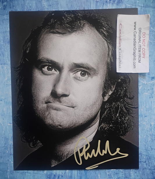 Phil Collins Hand Signed Autograph 8x10 Photo COA