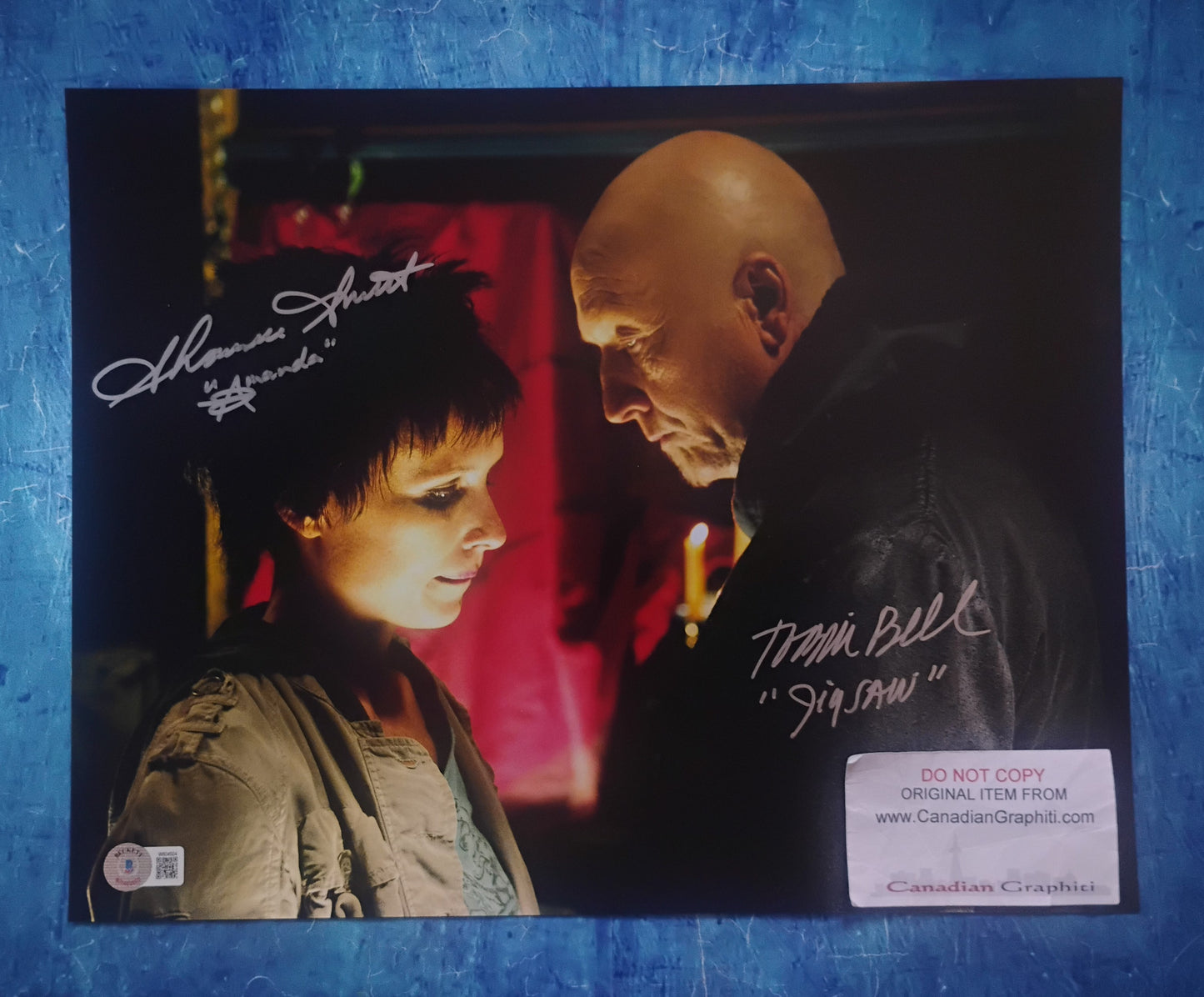 Tobin Bell & Shawnee Smith Hand Signed Autograph 11x14 Photo BAS COA Saw