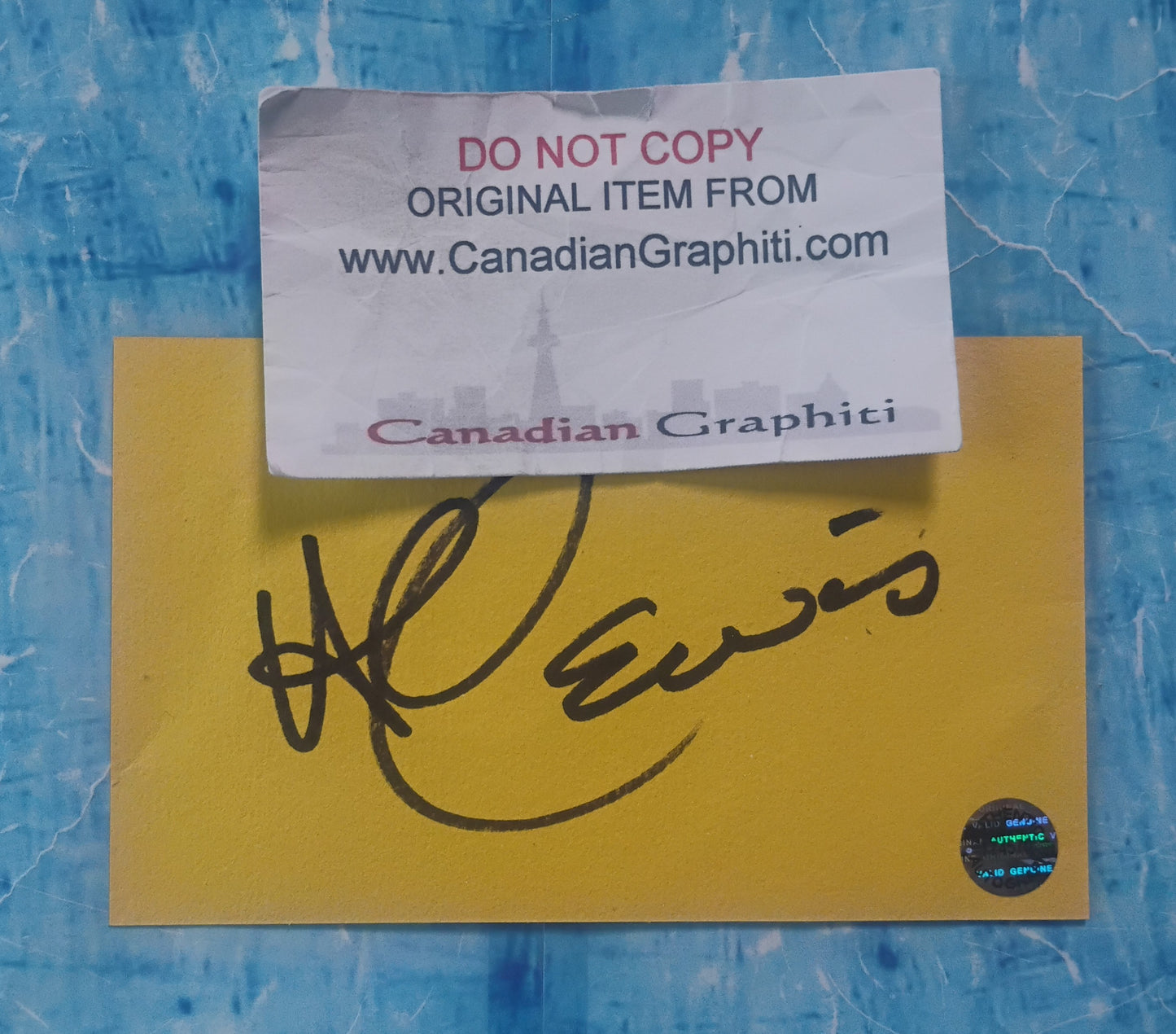 Al Lewis Hand Signed Autograph Index Card COA