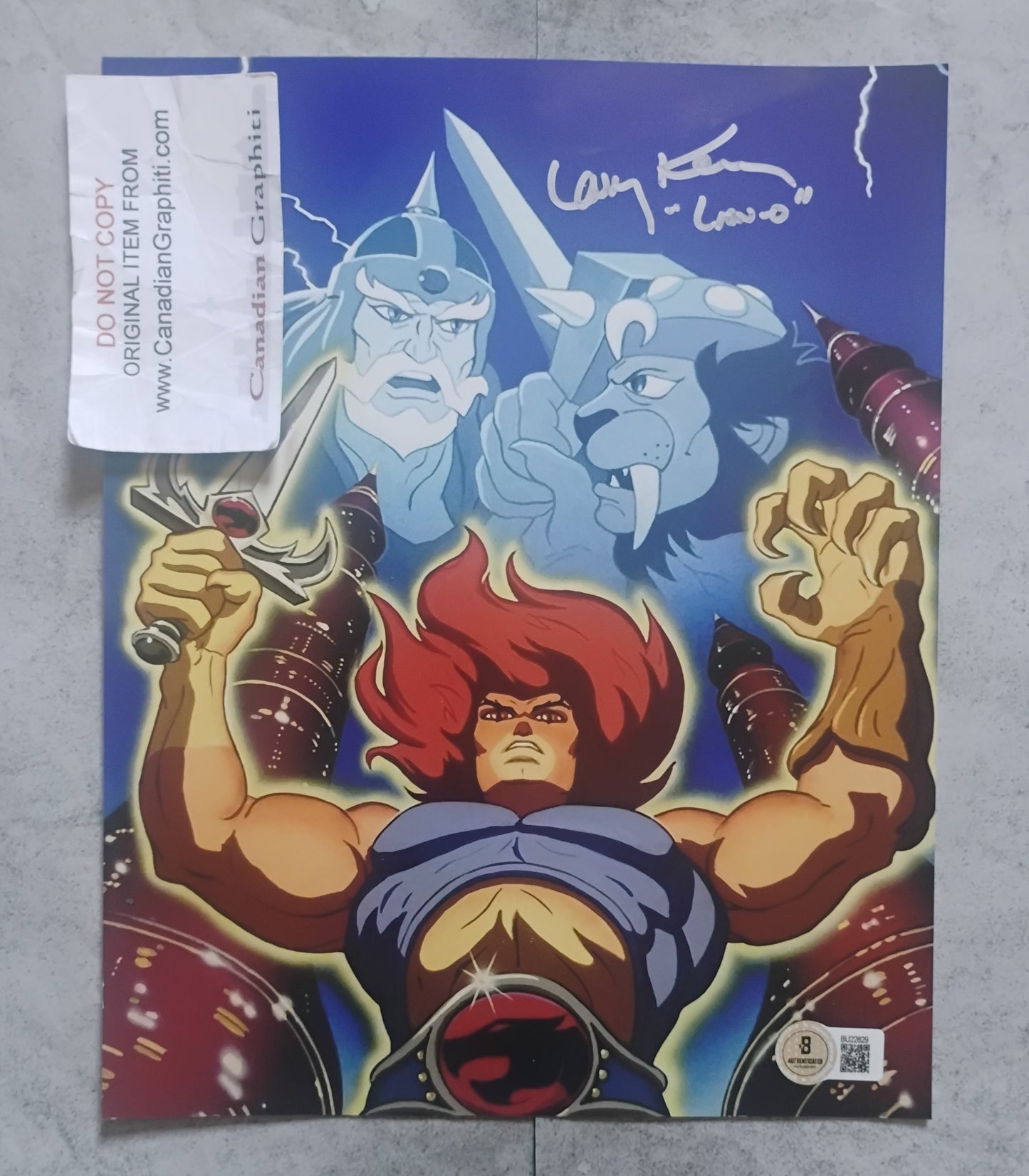 Larry Kenney Hand Signed Autograph 8x10 Photo BAS COA Thundercats