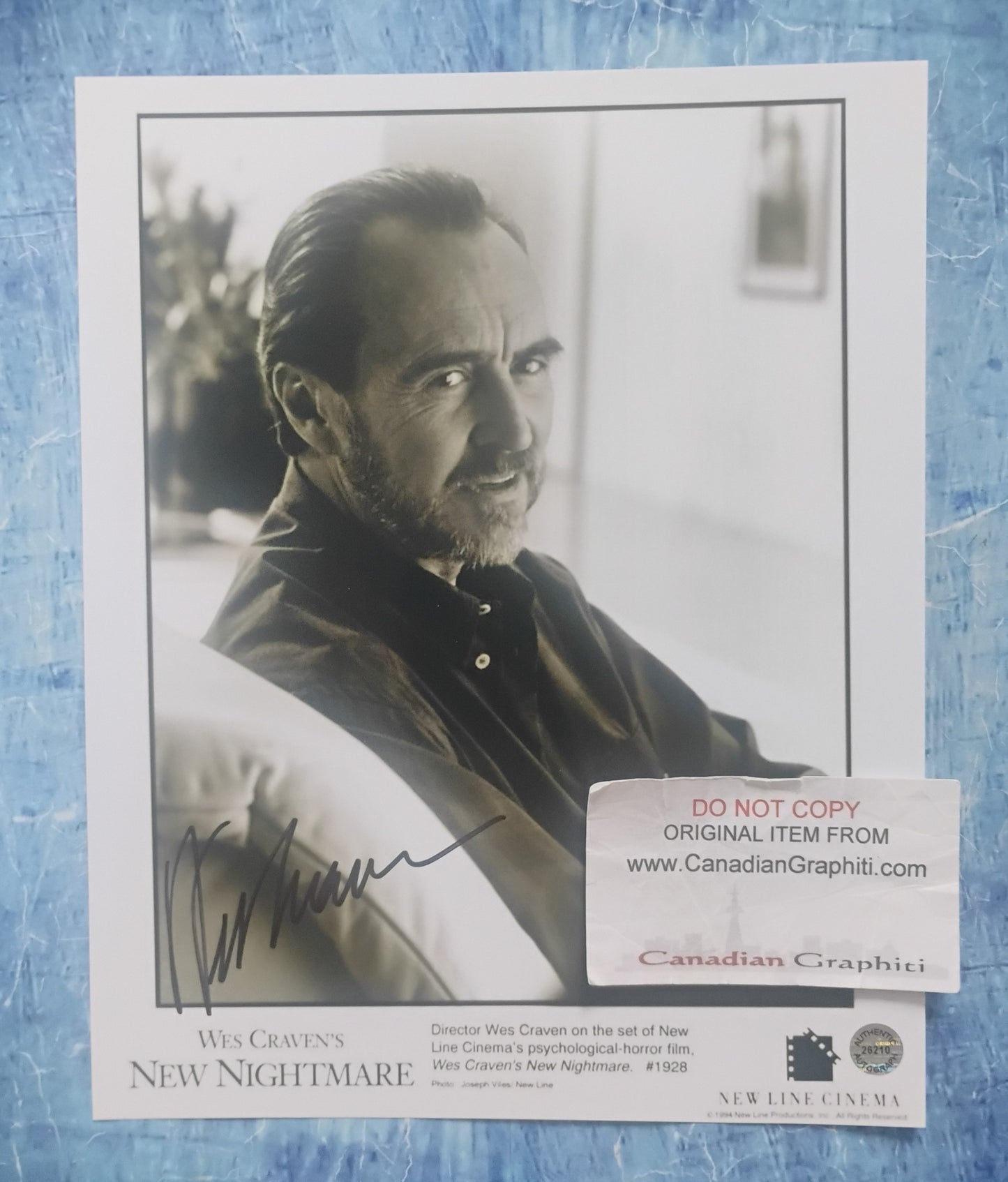 Wes Craven Hand Signed Autograph 8x10 Photo COA
