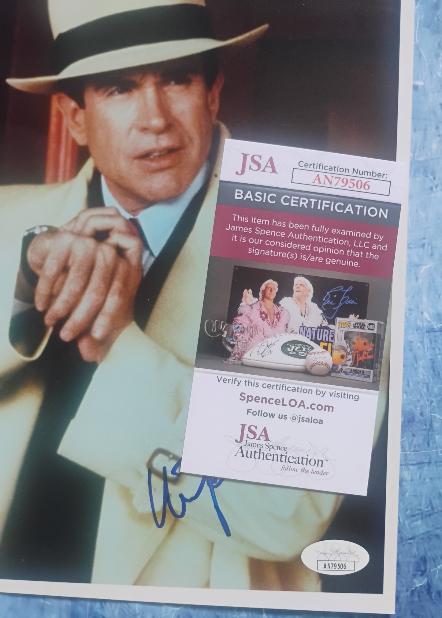 Warren Beatty Hand Signed Autograph 8x10 Photo JSA COA Dick Tracy