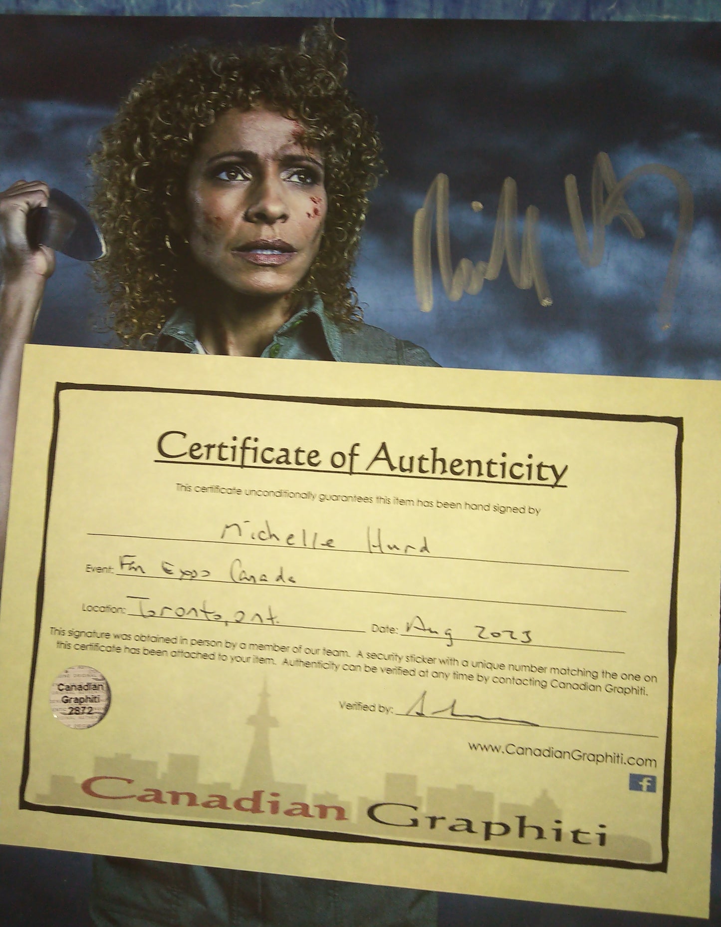 Michelle Hurd Hand Signed Autograph 8x10 Photo COA Ash vs Evil Dead