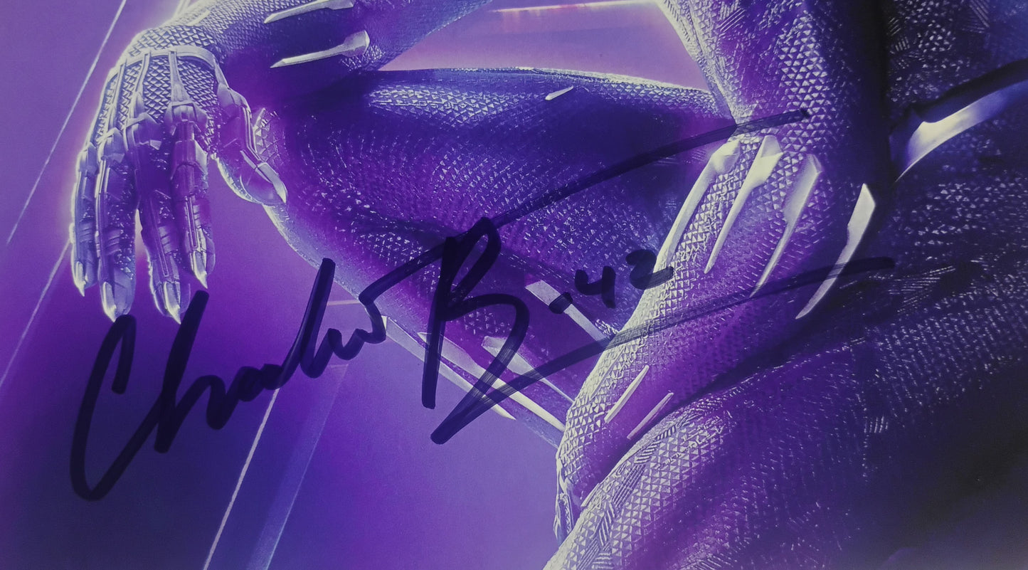 Chadwick Boseman Hand Signed Autograph 8x10 Photo COA Black Panther