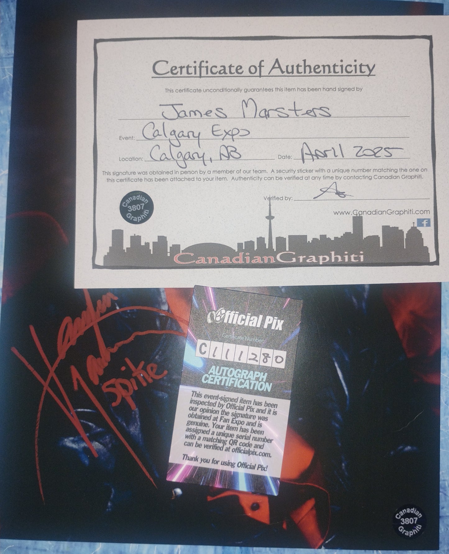 James Marsters Hand Signed Autograph 8x10 Photo OPix COA Spike