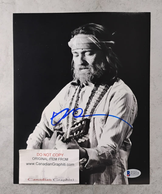 Willie Nelson Hand Signed Autograph 8x10 Photo BAS COA