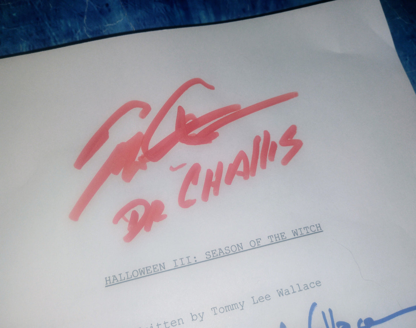 Halloween 3 Hand Signed Autograph Script COA Debra Hill
