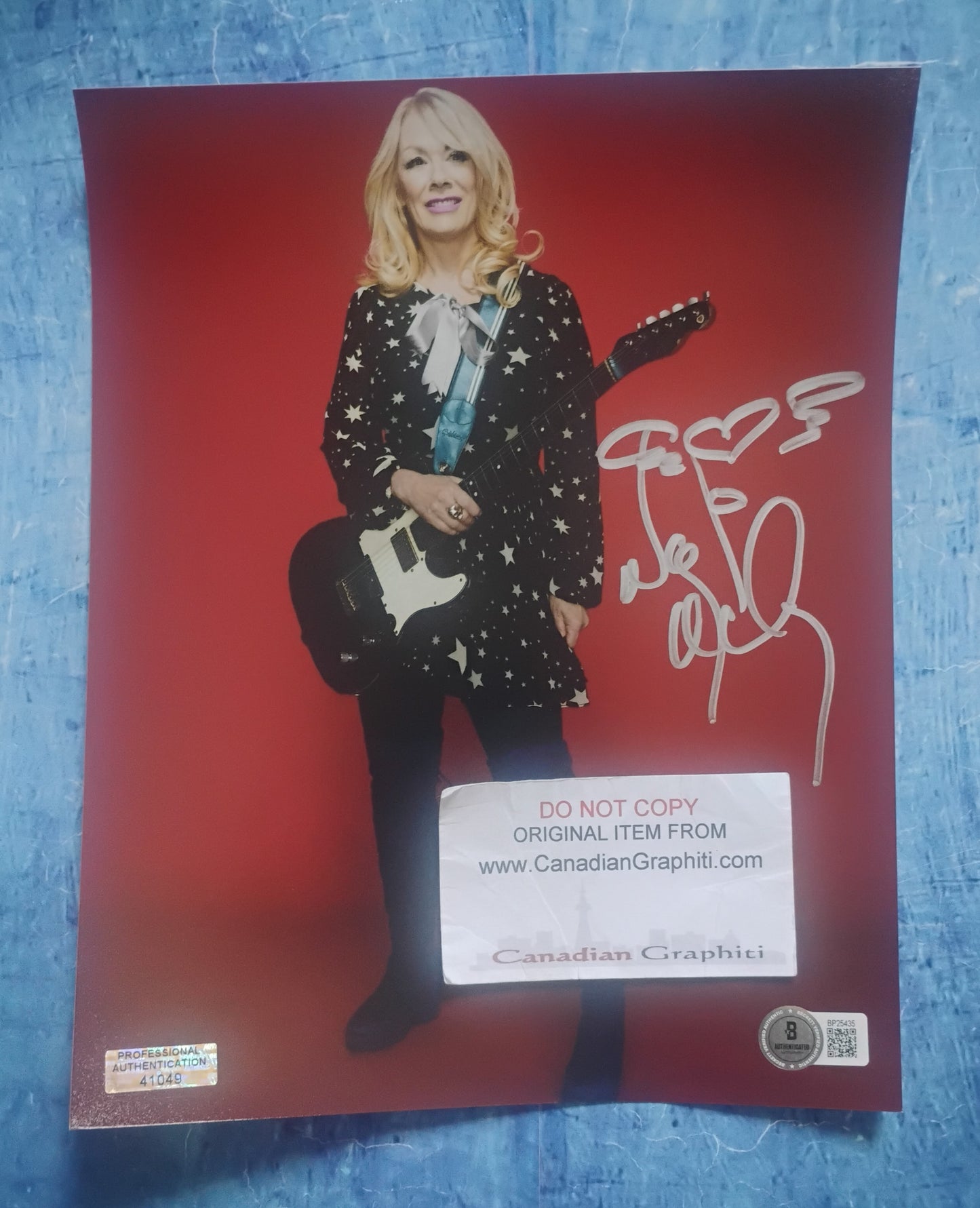 Nancy Wilson Hand Signed Autograph 8x10 Photo BAS COA Heart