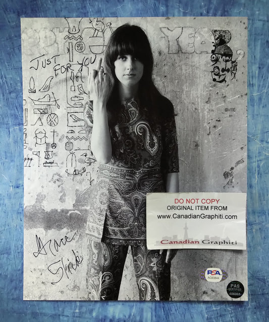 Grace Slick Hand Signed Autograph 8x10 Photo PSA COA