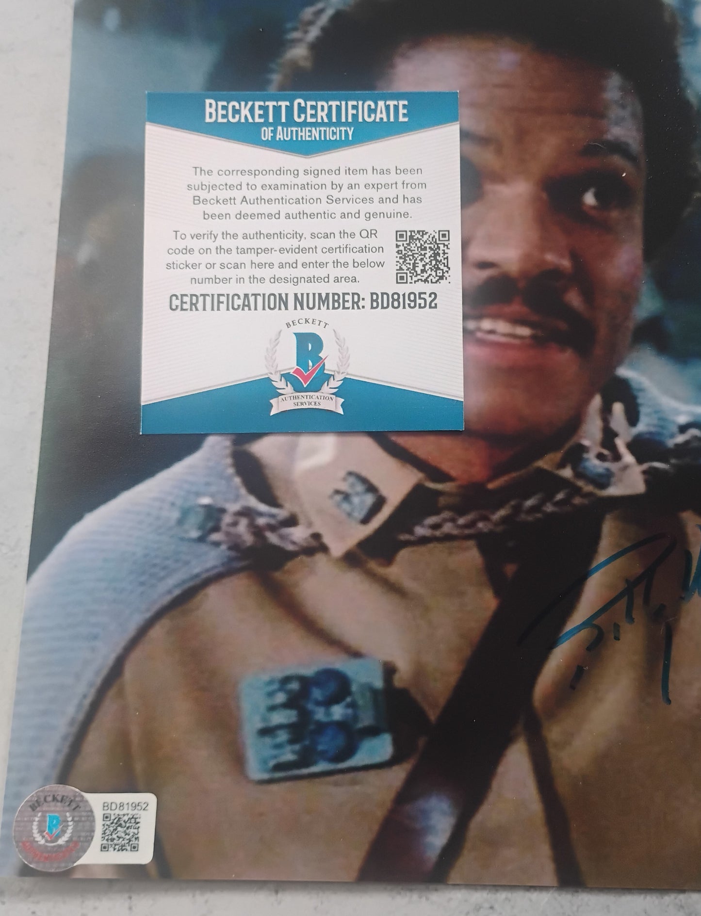 Billy Dee Williams Hand Signed Autograph 8x10 Photo BAS COA