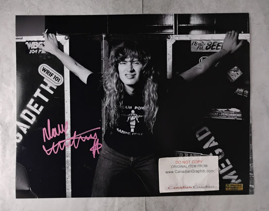 Dave Mustaine Hand Signed Autograph 11x14 Photo COA Megadeth