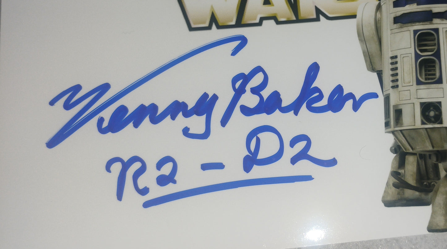 Kenny Baker Hand Signed Autograph Photo COA Star Wars