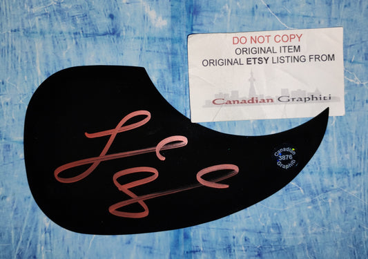 Lainey Wilson Hand Signed Autograph Guitar Pick Guard COA