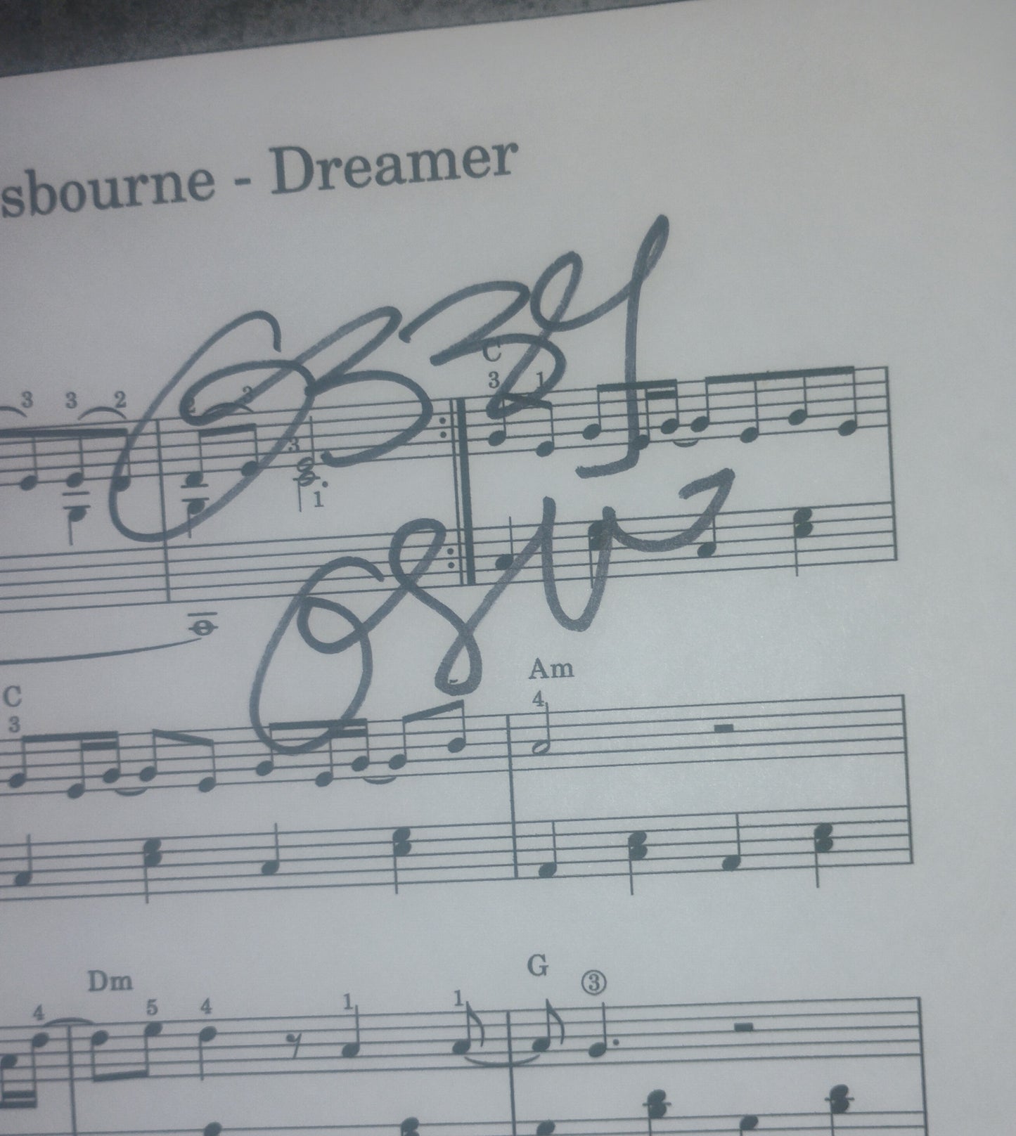 Ozzy Osbourne Hand Signed Autograph Sheet Music COA