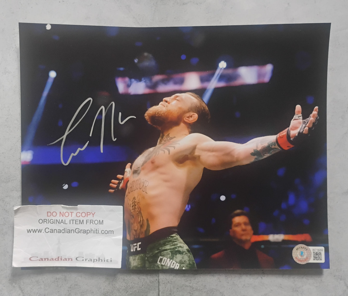 Conor McGregor Hand Signed Autograph 8x10 Photo BAS COA