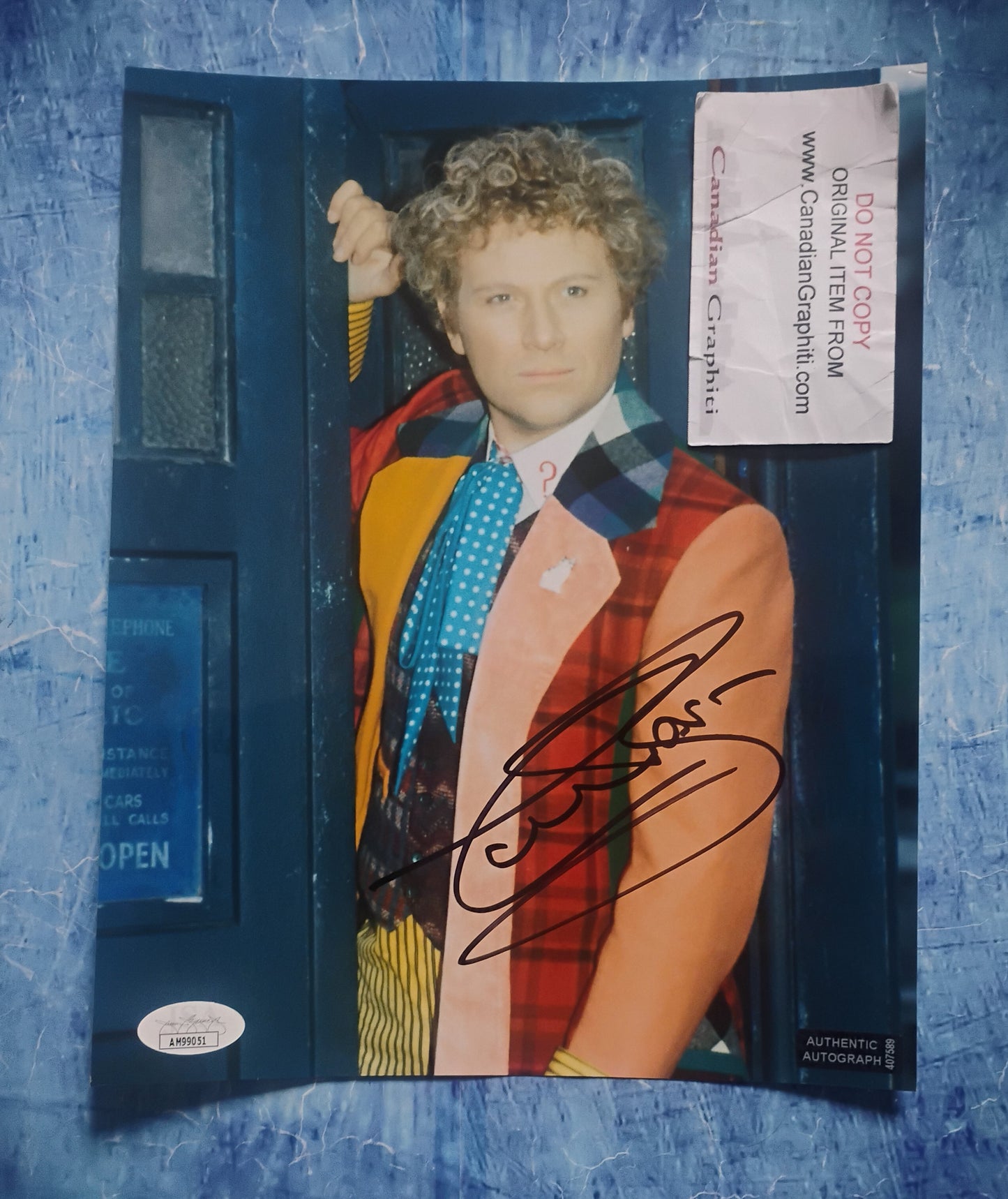 Colin Baker Hand Signed Autograph 8x10 Photo JSA COA Doctor Who