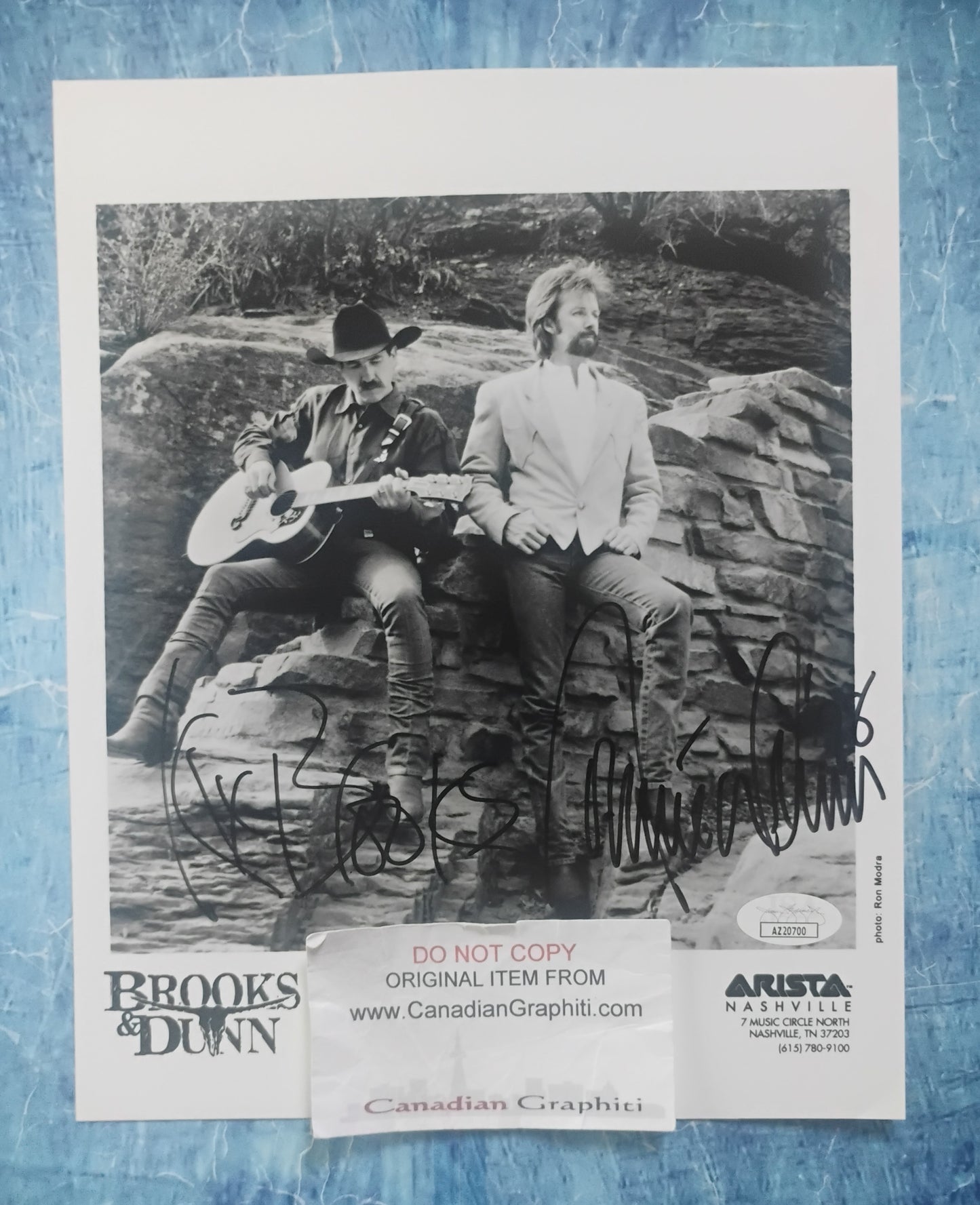 Brooks & Dunn Hand Signed Autograph 8x10 Photo JSA COA