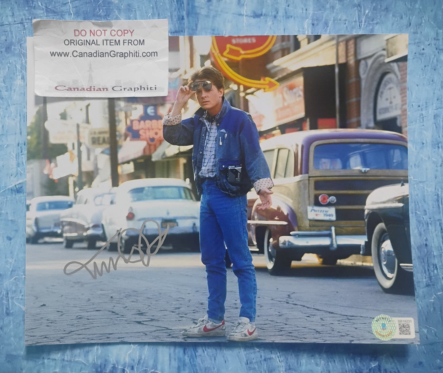 Michael J Fox Hand Signed Autograph 8x10 Photo BAS COA Back To The Future