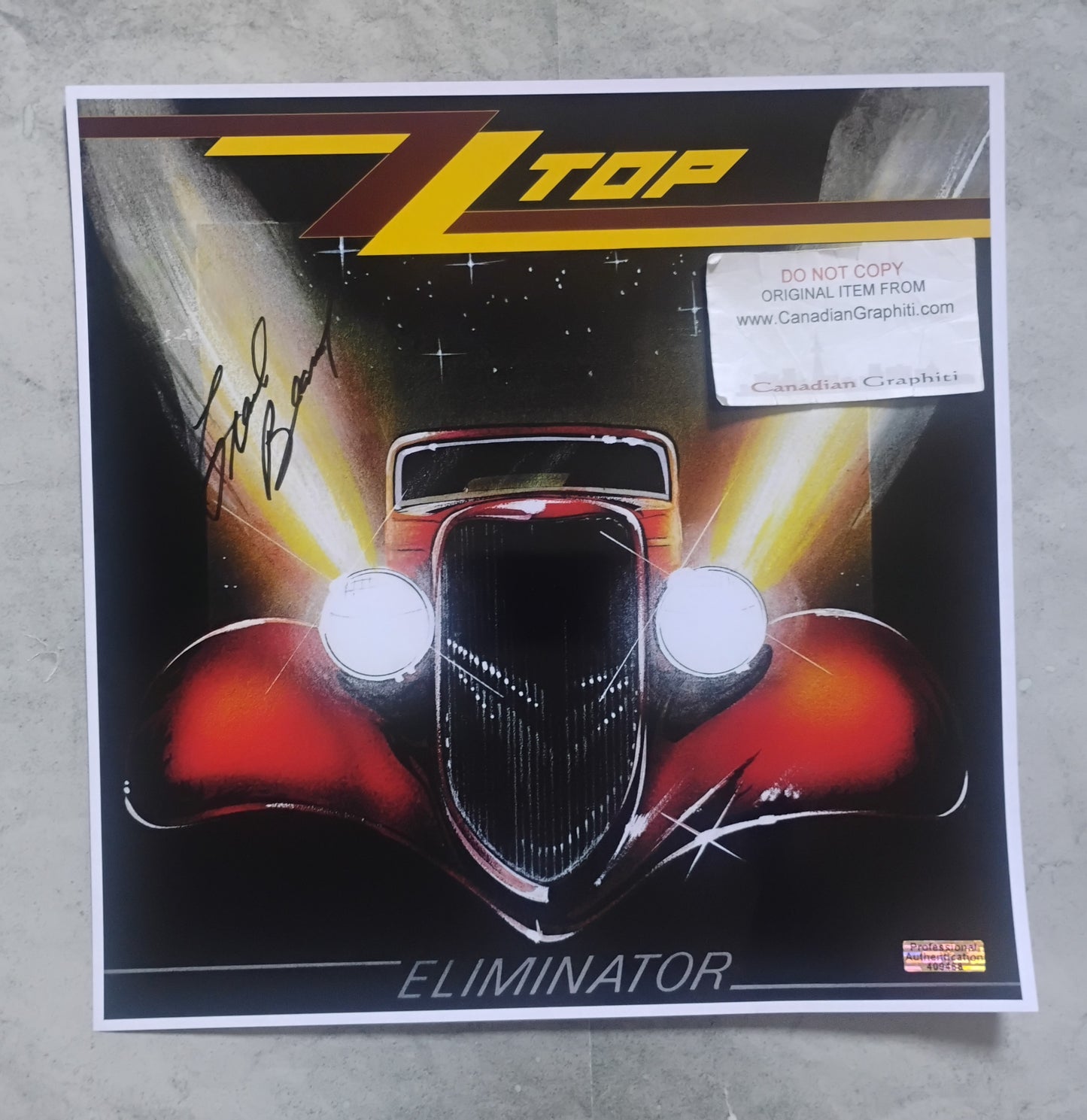 Frank Beard ZZ Top Hand Signed Autograph Photo COA