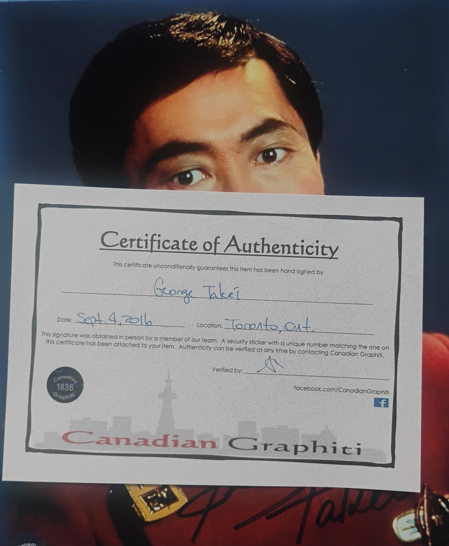 George Takei Hand Signed Autograph 8x10 Photo COA Star Trek