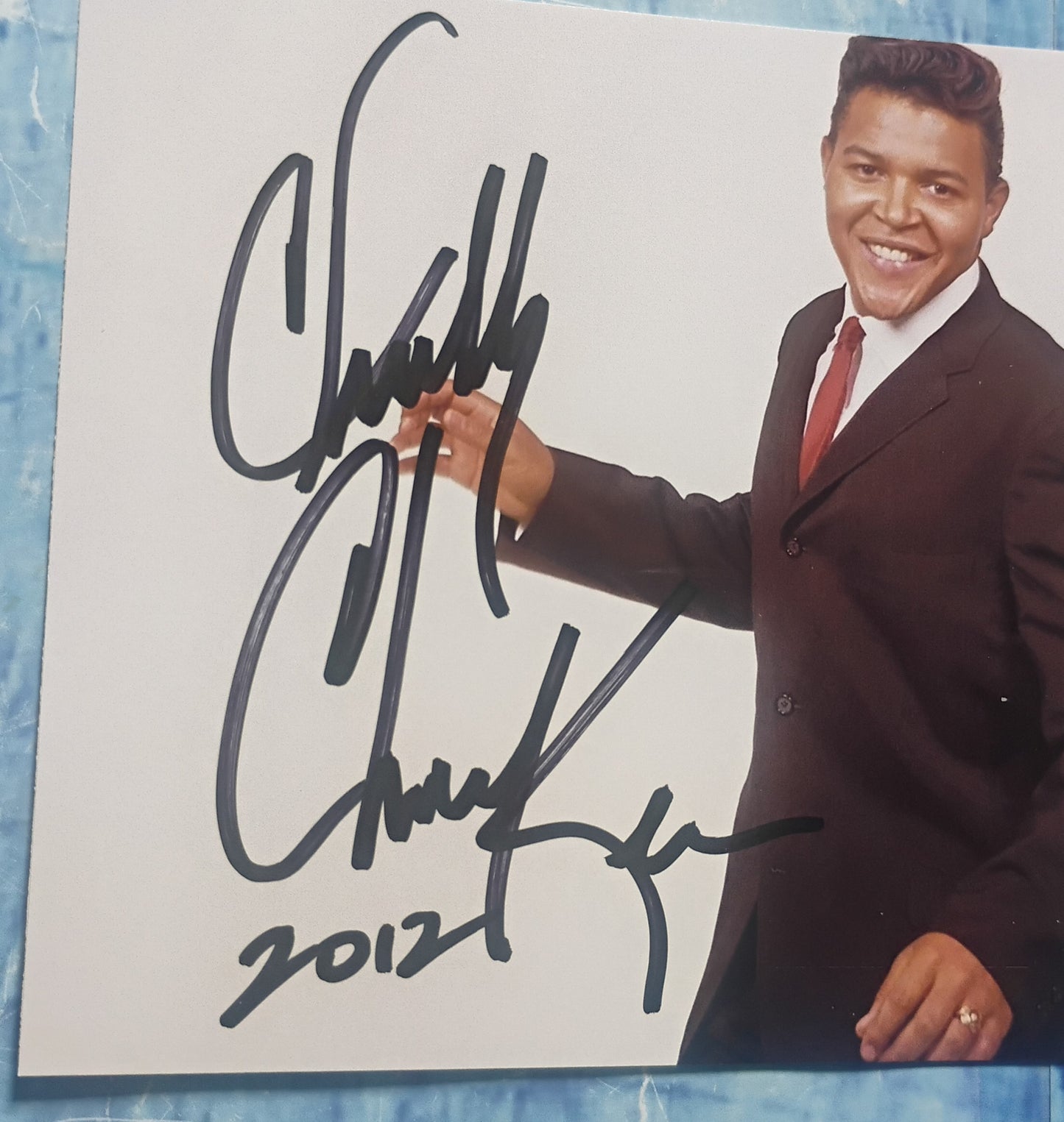 Chubby Checker Hand Signed Autograph Photo COA