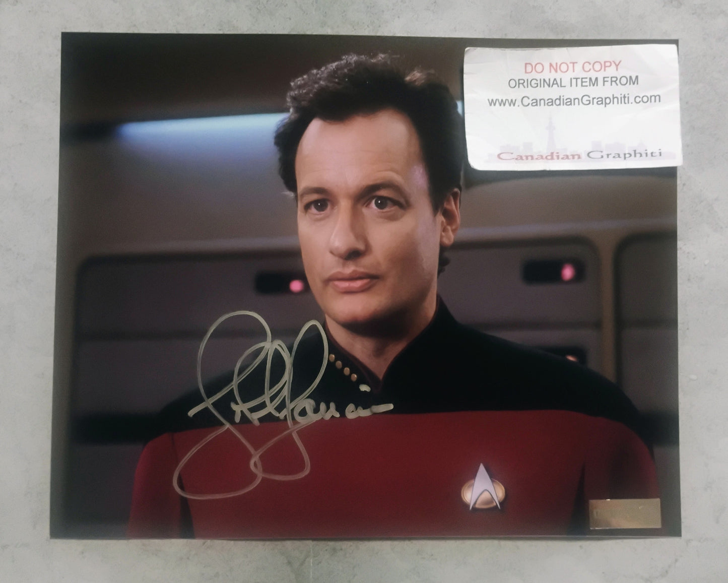 John De Lancie Hand Signed Autograph 8x10 Photo COA Star Trek