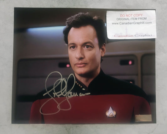 John De Lancie Hand Signed Autograph 8x10 Photo COA Star Trek