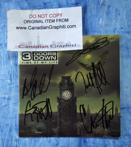 3 Doors Down Hand Signed Autograph CD Booklet JSA COA Brad Arnold
