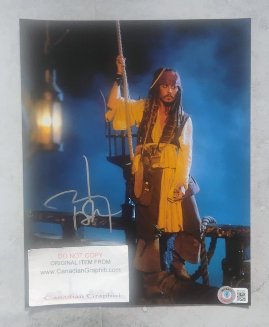 Johnny Depp Hand Signed Autograph 8x10 Photo BAS COA Jack Sparrow