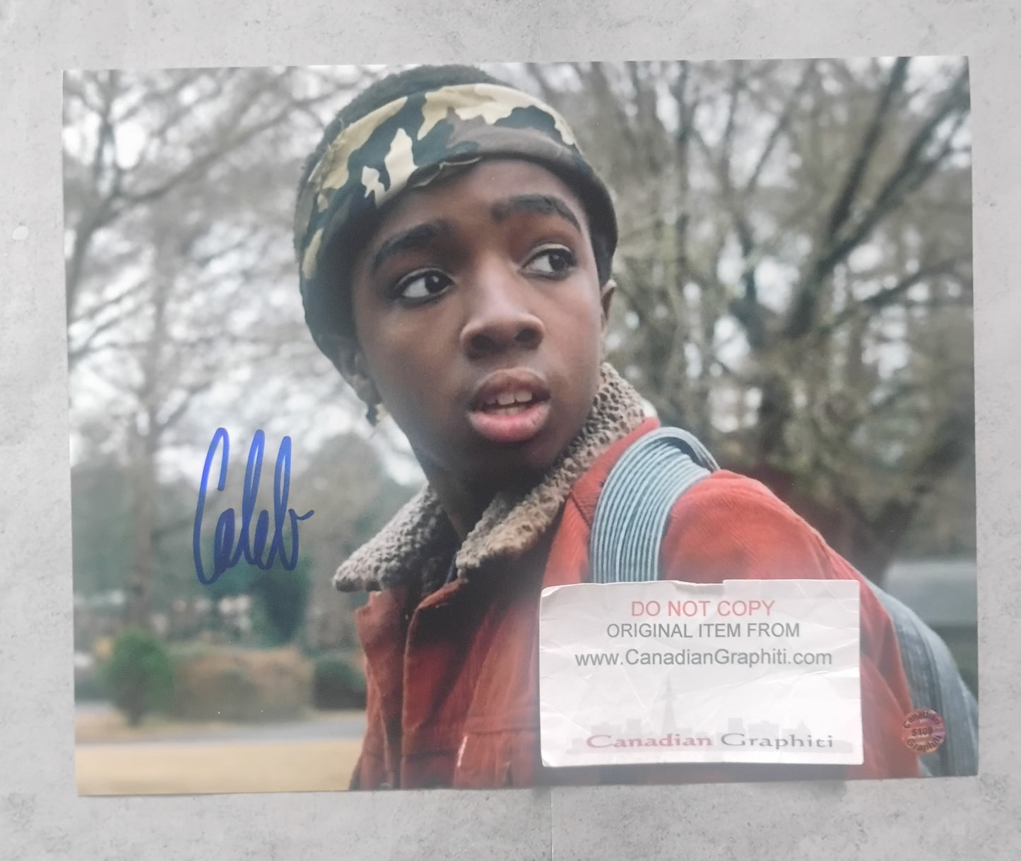 Caleb McLaughlin Hand Signed Autograph 8x10 Photo COA Stranger Things