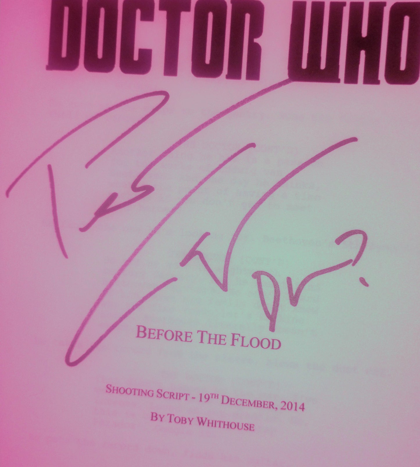 Peter Capaldi Hand Signed Autograph Doctor Who Script COA