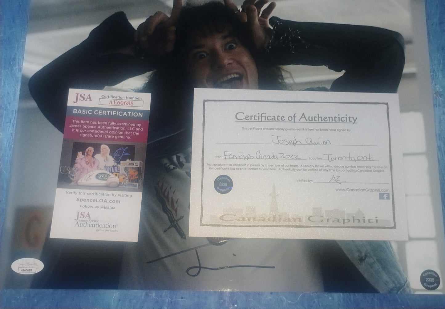 Joseph Quinn Hand Signed Autograph 11x14 Photo JSA COA Stranger Things