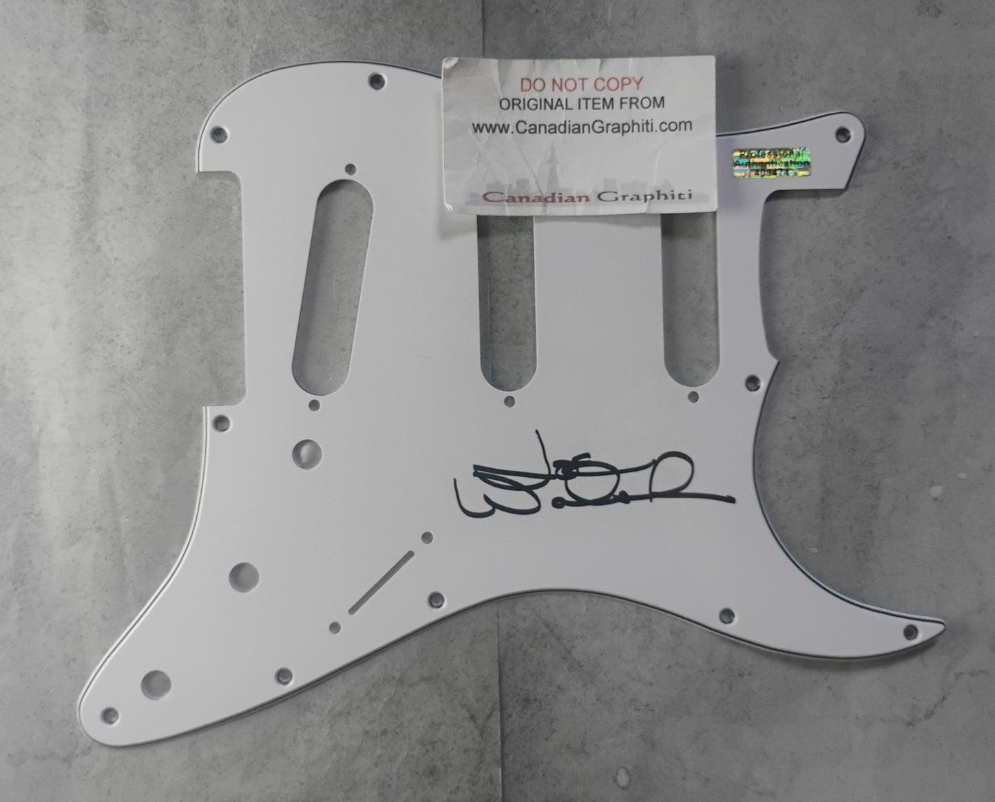 Joe Walsh Hand Signed Autograph Guitar Pick Guard COA The Eagles