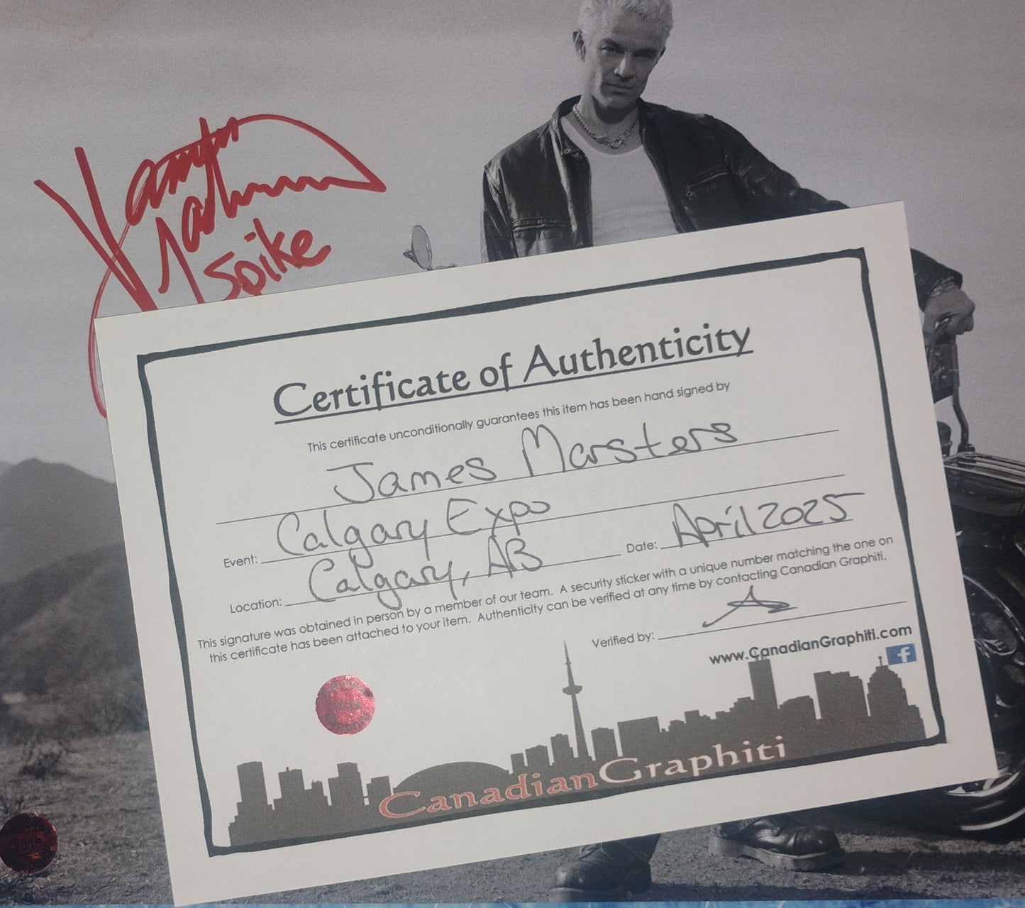 James Marsters Hand Signed Autograph 8x10 Photo COA Spike